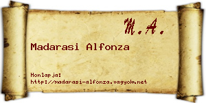 Madarasi Alfonza névjegykártya